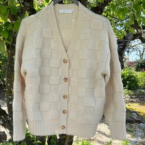 ASTR Women's Cream Cardigan Sweater